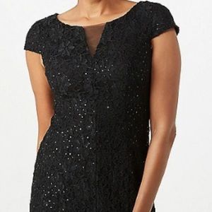 NWT Black Sequin Lace Dress
